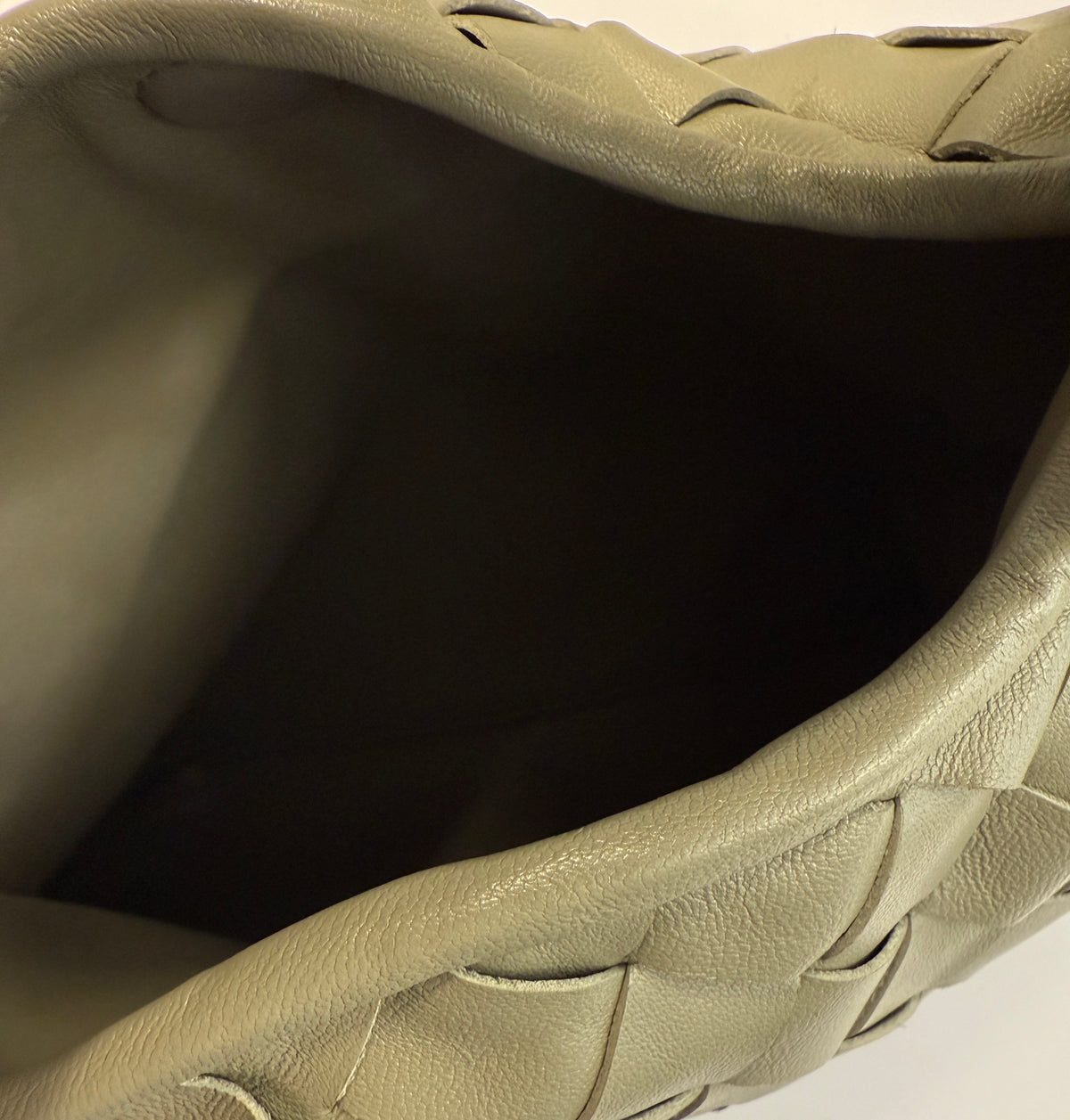 Travertine Nappa Intrecciato Mini Hop Hobo