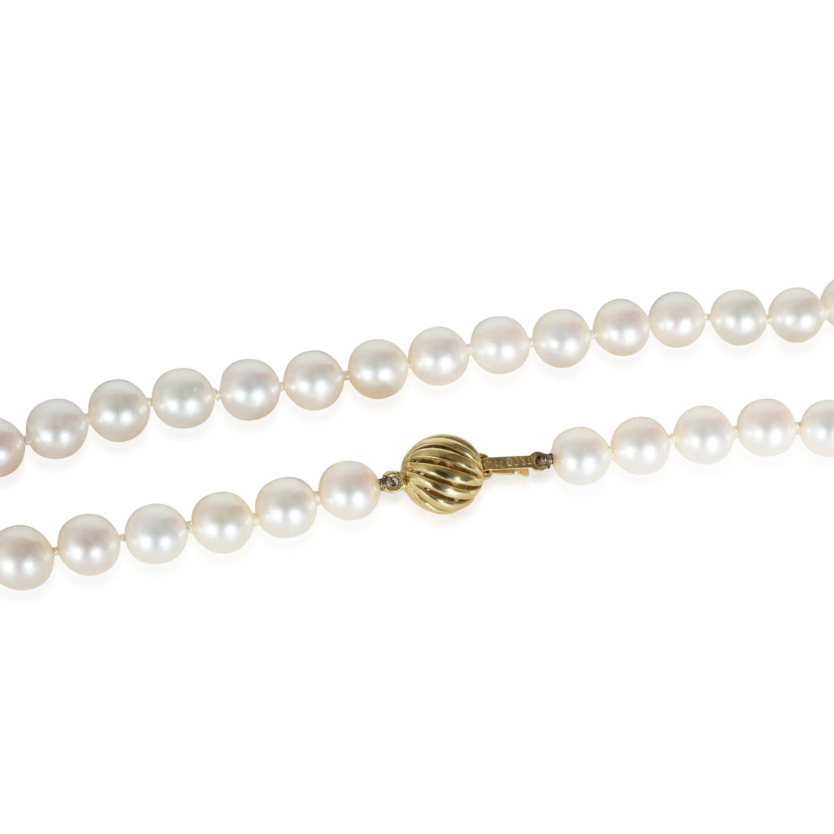 Pearl Necklace in 18k Yellow Gold