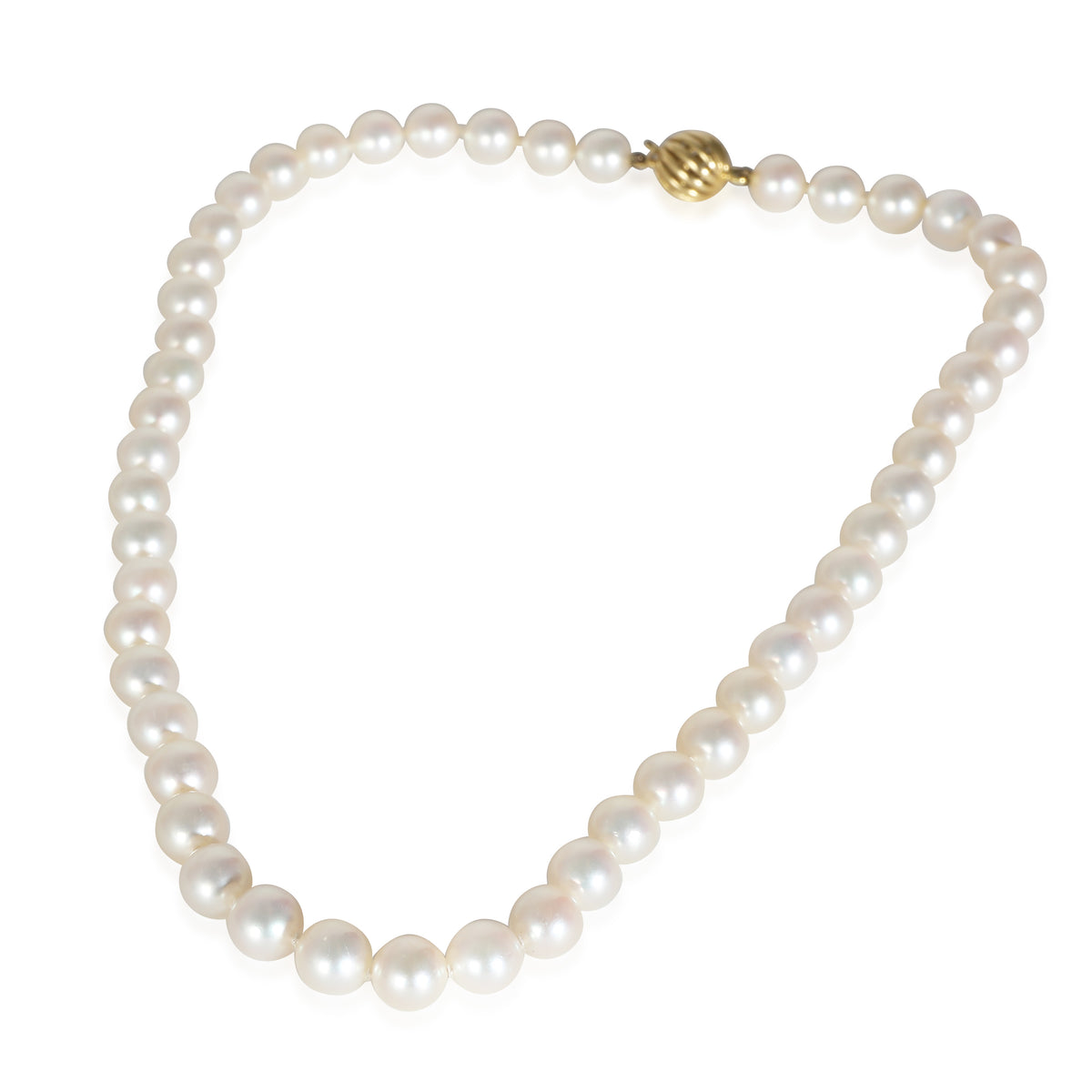 Pearl Necklace in 18k Yellow Gold