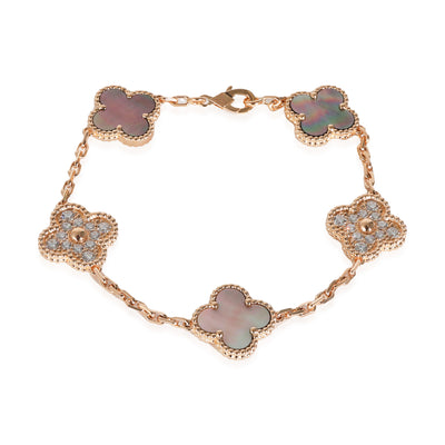 Alhambra Bracelet in 18k Rose Gold 0.96 CTW