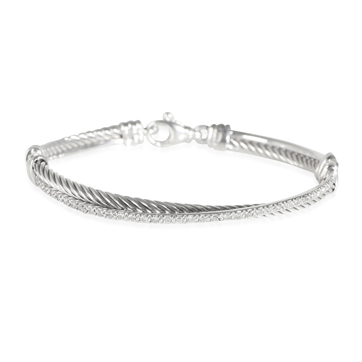 Crossover Bracelet in  Sterling Silver 0.43 CTW