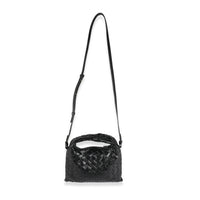 Black Nappa Intrecciato Mini Hop Hobo