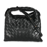 Black Nappa Intrecciato Mini Hop Hobo