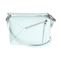 Loewe Light Blue Grained Calfskin Small Puzzle Edge Bag Handbag bv