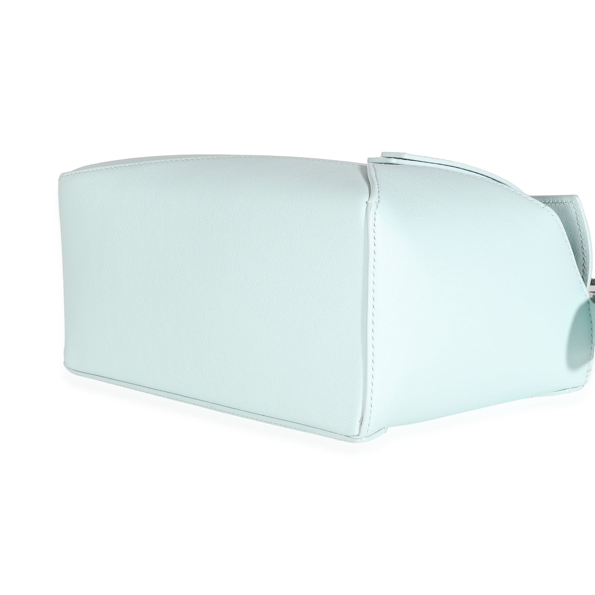 Light Blue Grained Calfskin Small Puzzle Edge Bag