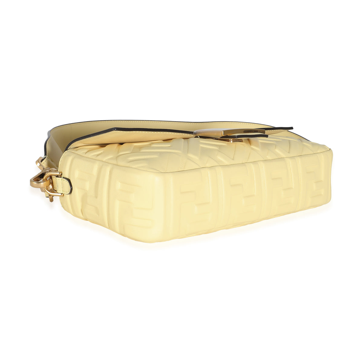 Yellow Nappa FF 1974 Embossed Medium Baguette Bag