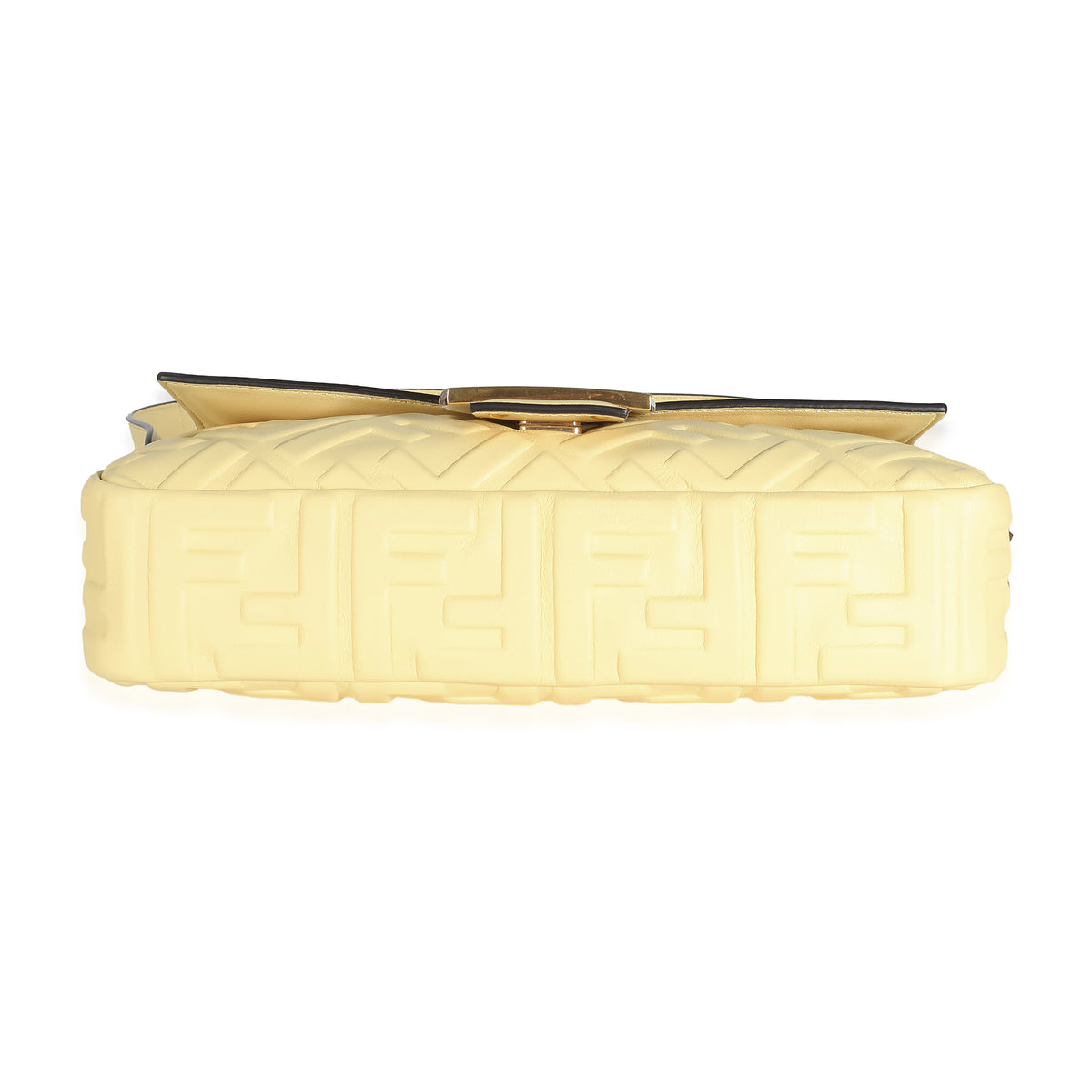 Yellow Nappa FF 1974 Embossed Medium Baguette Bag