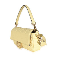 Yellow Nappa FF 1974 Embossed Medium Baguette Bag