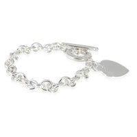 Heart Tag Bracelet With Toggle Clasp in Sterling Silver