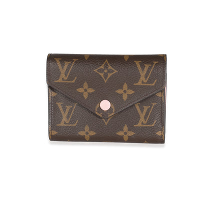 Rose Ballerine Monogram Canvas Victorine Wallet