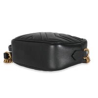 Black Matelasse Chevron Mini GG Marmont Camera Bag