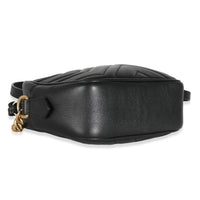 Black Matelasse Chevron Mini GG Marmont Camera Bag