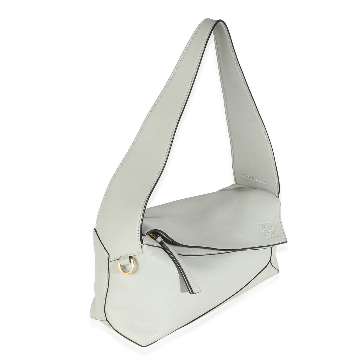 Light Celadon Calfskin Puzzle Hobo
