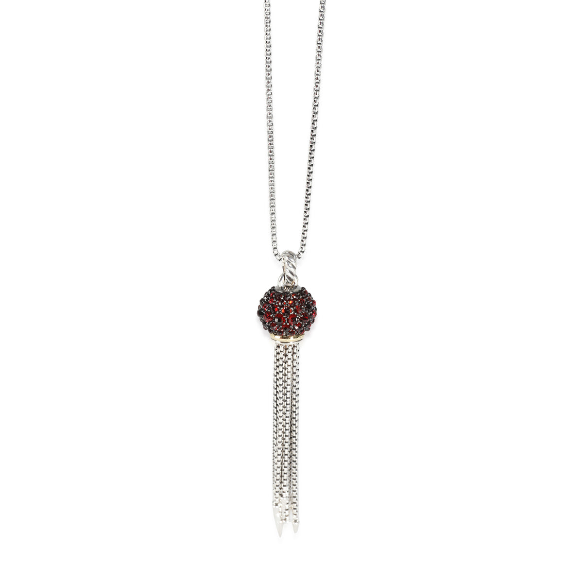 Garnet Necklace in  Sterling Silver