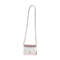 Chanel Gold Pink Ombre Metallic Lambskin Like A Wallet Flap Bag Handbag av
