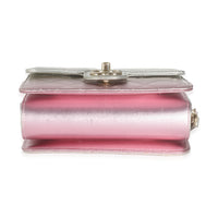 Chanel Gold Pink Ombre Metallic Lambskin Like A Wallet Flap Bag Handbag stamp