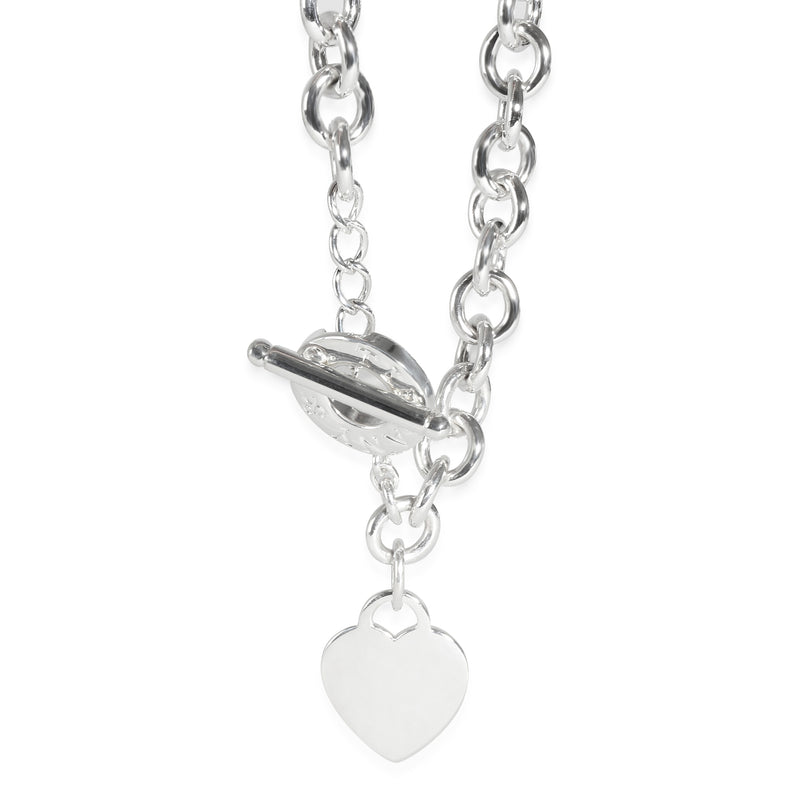 Heart Tag Toggle Necklace in Sterling Silver