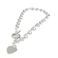 Heart Tag Toggle Necklace in Sterling Silver