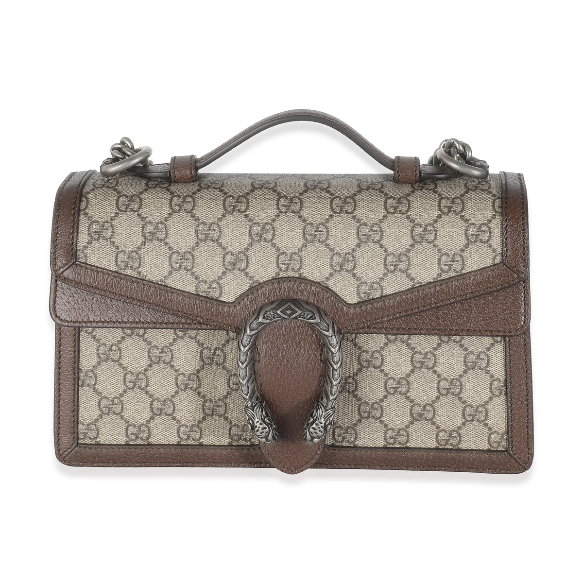 Beige GG Supreme Canvas Dionysus Top Handle Chain Bag