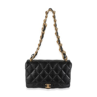 22S Black Quilted Lambskin Large CC Funky Town Flap Bag