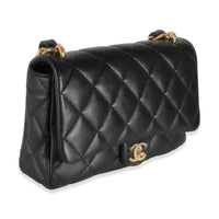 22S Black Quilted Lambskin Large CC Funky Town Flap Bag