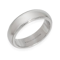 Tiffany Together 6mm Milgrain Wedding Band in Platinum