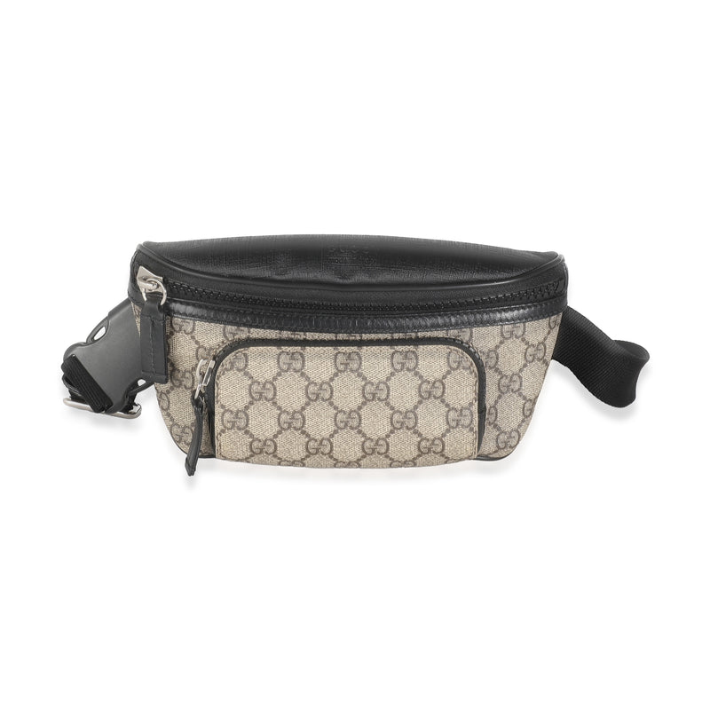 Black Beige GG Supreme Canvas Belt Bag