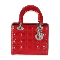 Red Patent Cannage Medium Lady Dior