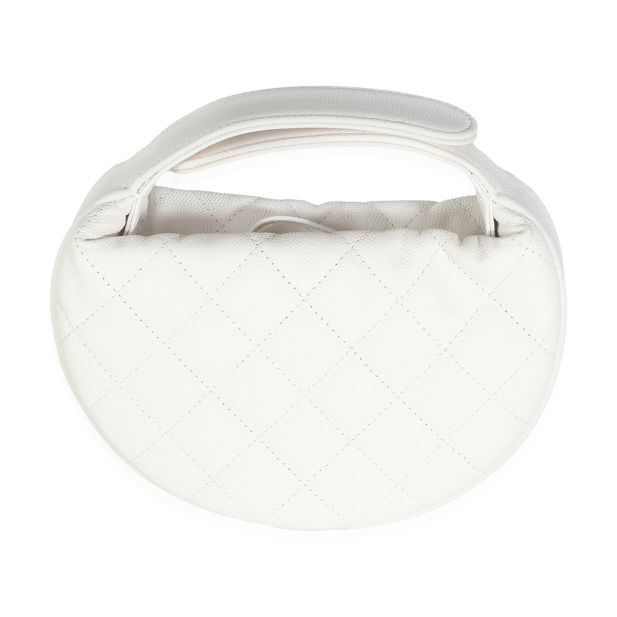 White Quilted  Polly Pocket Hobo