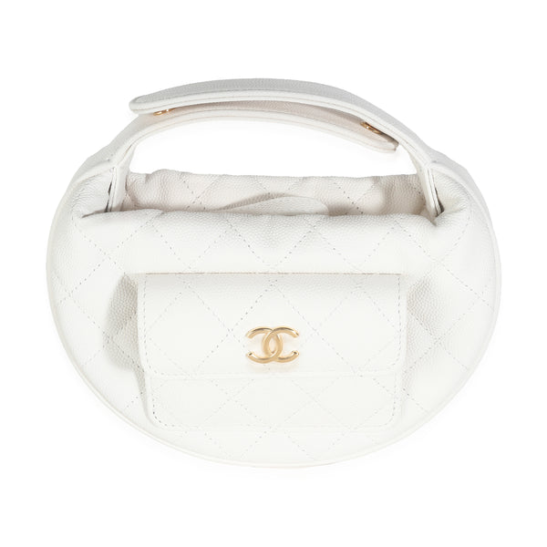 White Quilted Polly Pocket Hobo