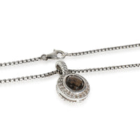 Cerise Smokey Quartz Pendant in  Sterling Silver