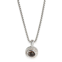 Cerise Smokey Quartz Pendant in  Sterling Silver