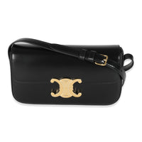 Black Shiny Calfskin Triomphe Shoulder Bag