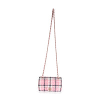 24S Black Pink Tweed Mini Rectangular Flap Bag