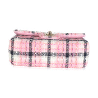 24S Black Pink Tweed Mini Rectangular Flap Bag