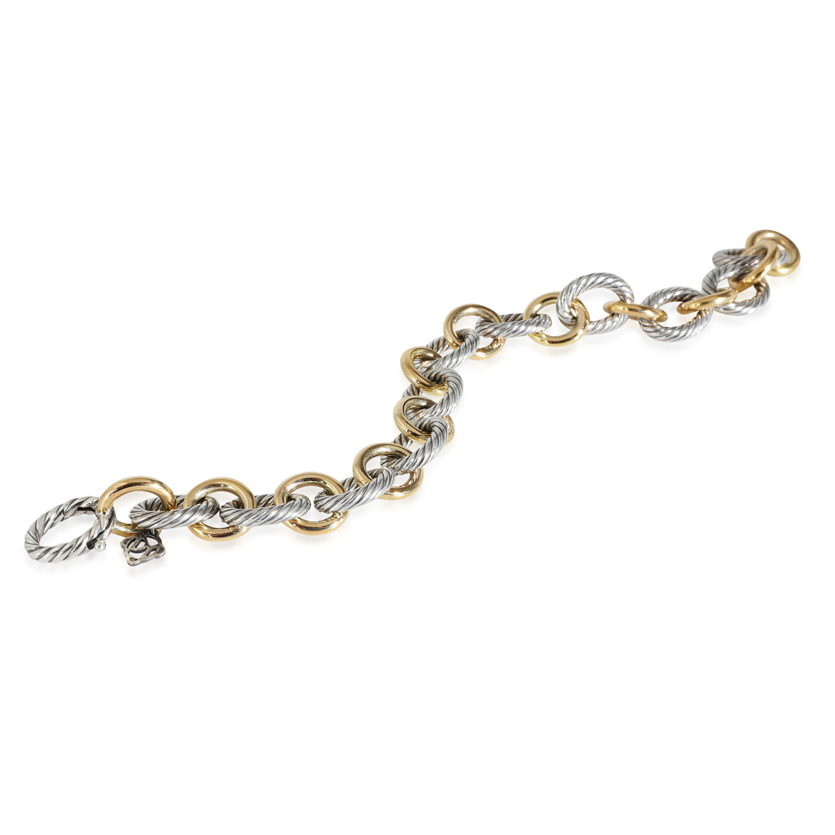 Chain Collection Bracelet in 18k Yellow Gold/Sterling Silver