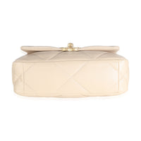 Beige Quilted Lambskin Small Chanel 19 Flap Bag