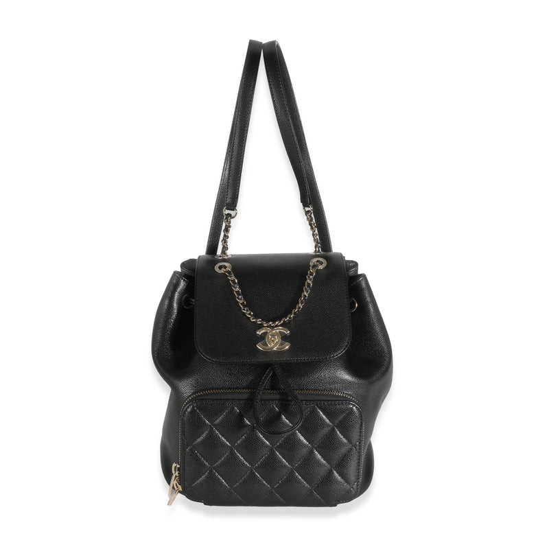 Black Quilted Business Affinity Backpack