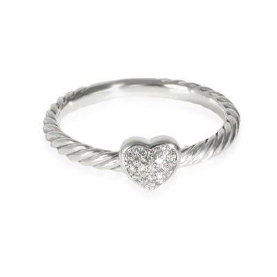 Cable Collectible Ring in  Sterling Silver 0.05 CTW