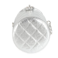 Silver Metallic Lambskin CC Vanity Case