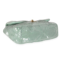 Light Green Sequin Small Chanel 19 Flap Bag