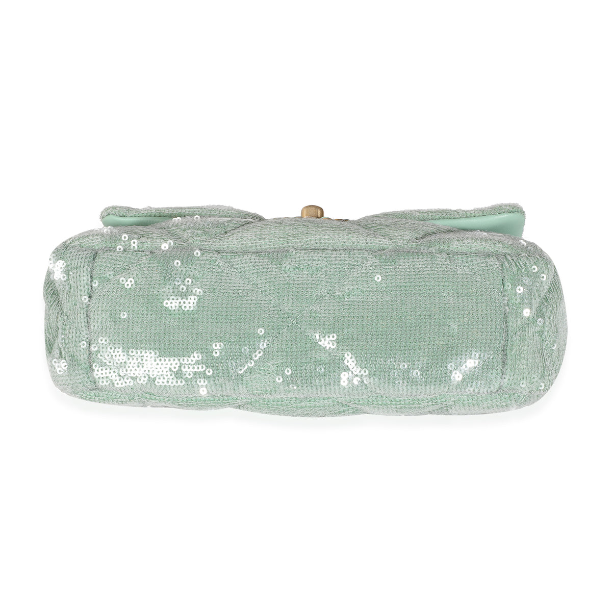 Light Green Sequin Small Chanel 19 Flap Bag