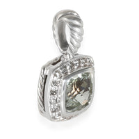 Petite Albion Pendant With Prasiolite & Diamonds in Sterling Silver