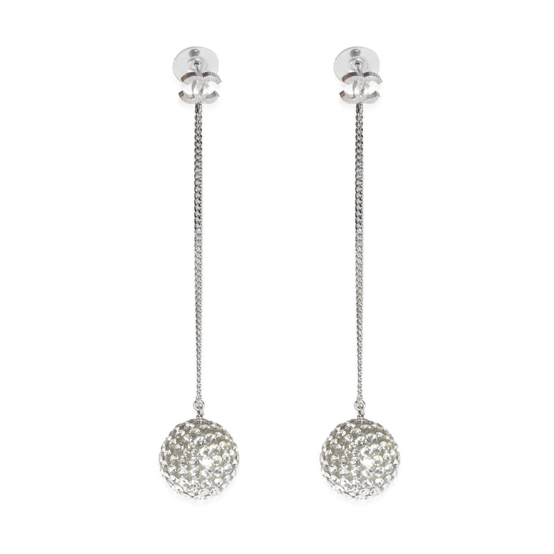 2018 Strass Ball Drop Palladium Plated Earring