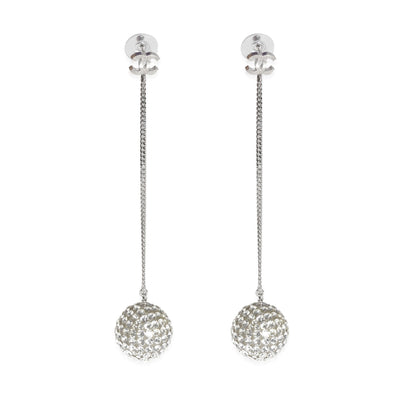 2018 Strass Ball Drop Palladium Plated Earring