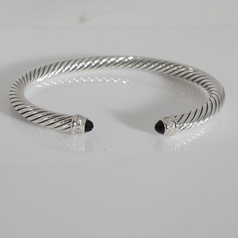 Onyx Bracelet in  Sterling Silver 0.07 CTW