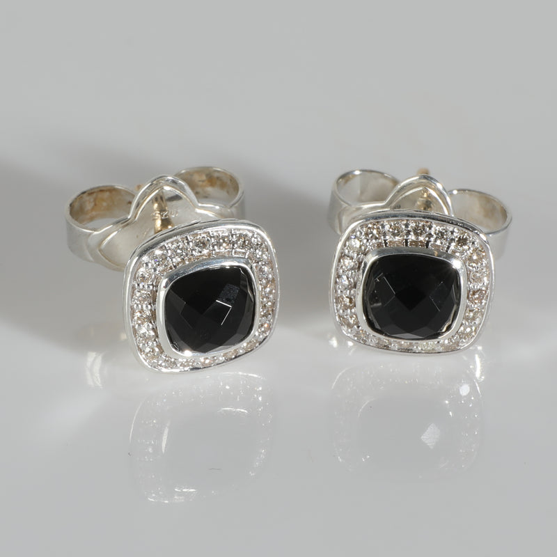 Albion Onyx Earrings in  Sterling Silver 0.16 CTW