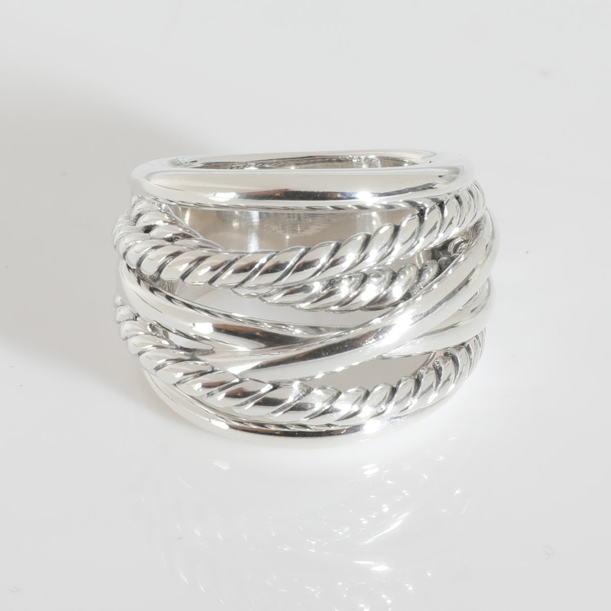 Crossover Ring in  Sterling Silver