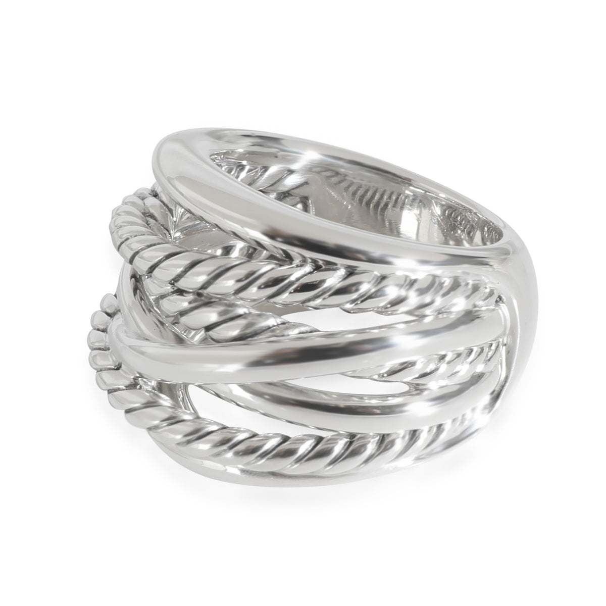 Crossover Ring in  Sterling Silver