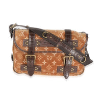 Brown Alligator Monogram Velours Clyde